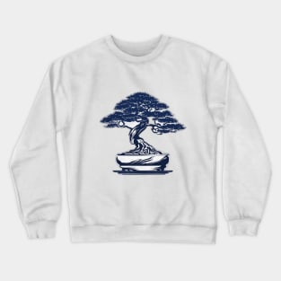 Majestic Blue Bonsai Tree Artwork No. 567 Crewneck Sweatshirt